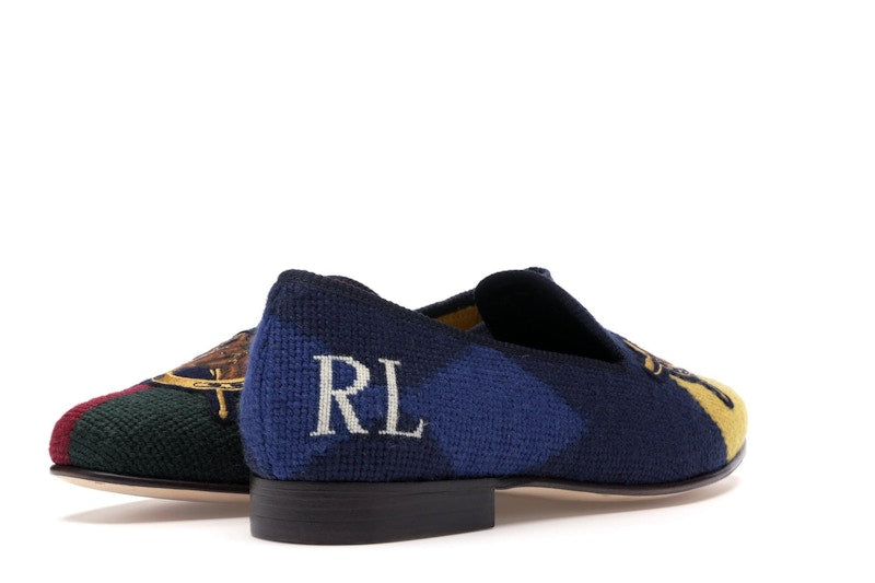 Ralph Lauren Formal Slipper Palace Engineered Equestrian Print