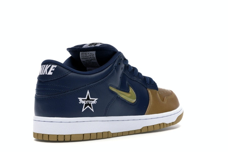Nike SB Dunk Low Supreme Jewel Swoosh Gold
