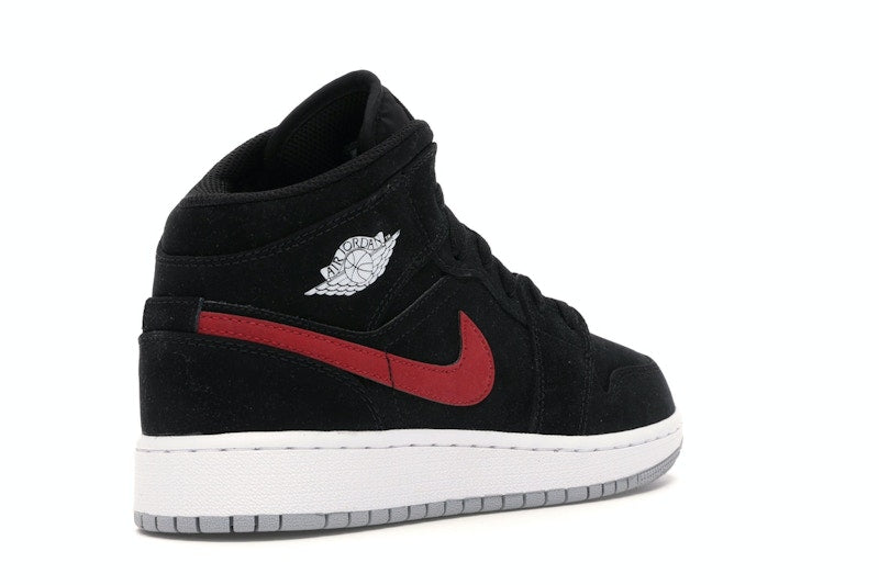 Jordan 1 Mid Multi-Color Swoosh Black (GS)
