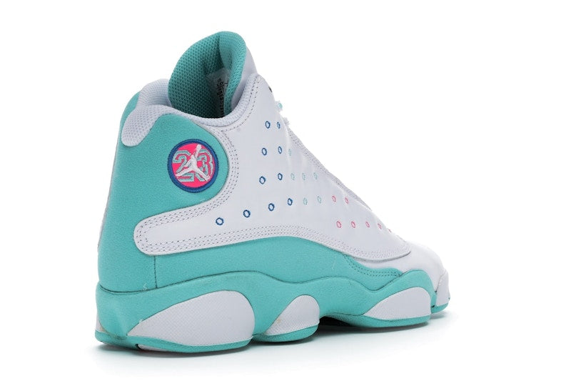 Jordan 13 Retro White Soar Green Pink (GS)