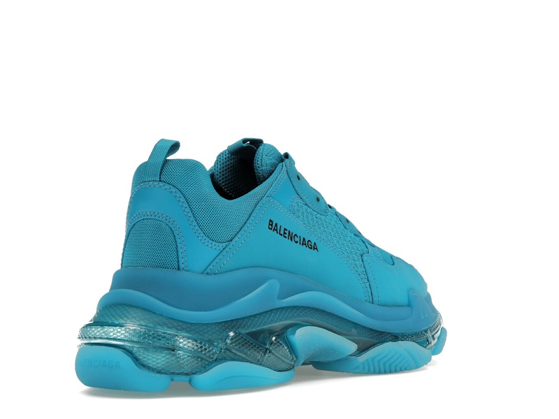 Balenciaga Triple S Clear Sole Teal Blue