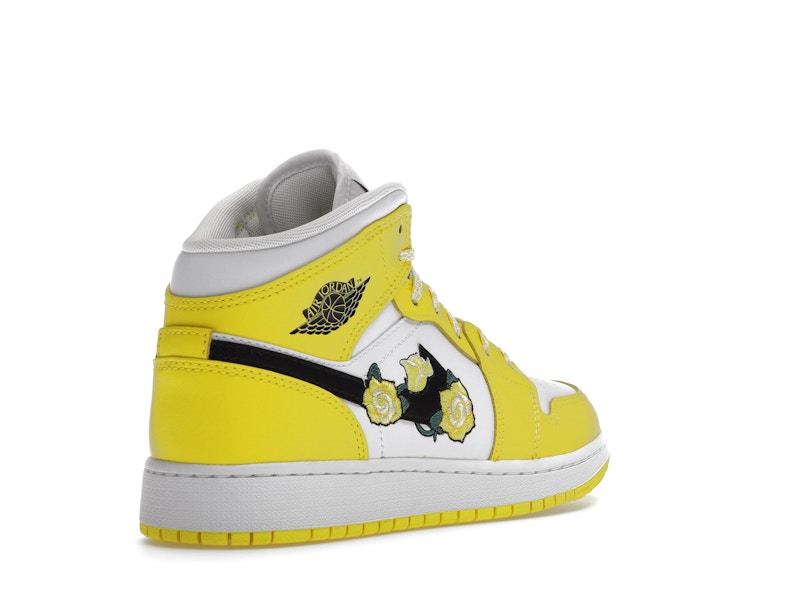 Jordan 1 Mid Dynamic Yellow Floral (GS)