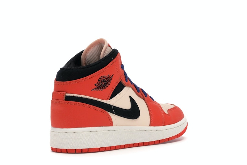 Jordan 1 Mid Team Orange Black (GS)