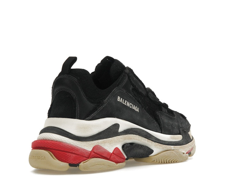 Balenciaga Triple S DIY Black Red White
