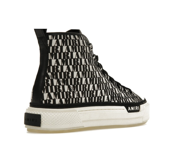 AMIRI Court Hi All Over Logo Black White