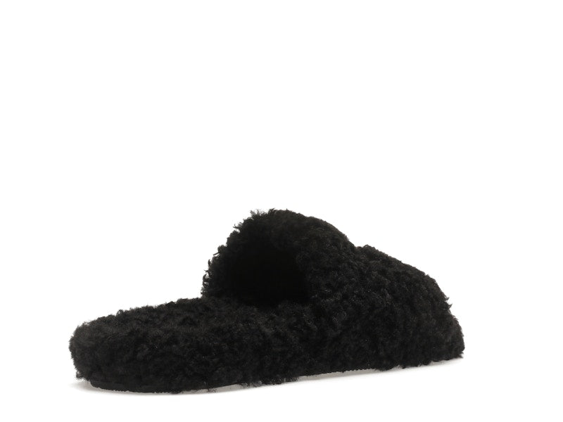 Balenciaga Furry Slide Black