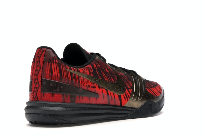 Nike KB Mentality Black Metallic Gold Chilling Red