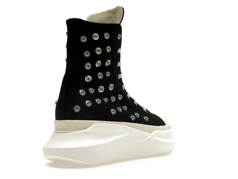 Rick Owens DRKSHDW Abstract Sneaks Studded Eyelets Black Milk