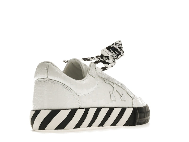 OFF-WHITE Vulc Low Croco Leather White Black