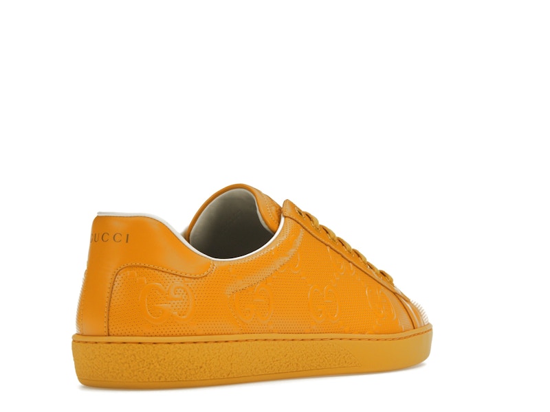 Gucci Ace GG Embossed Yellow