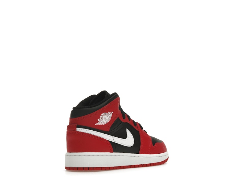 Jordan 1 Mid Gym Red Black White (GS)