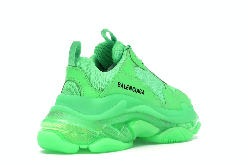 Balenciaga Triple S Neon Green Clear Sole (Women's)
