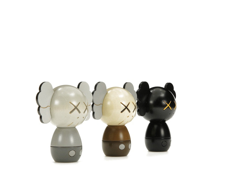 KAWS Holiday Japan Kokeshi Doll Set of 3 (Edition of 1,000) Multicolor