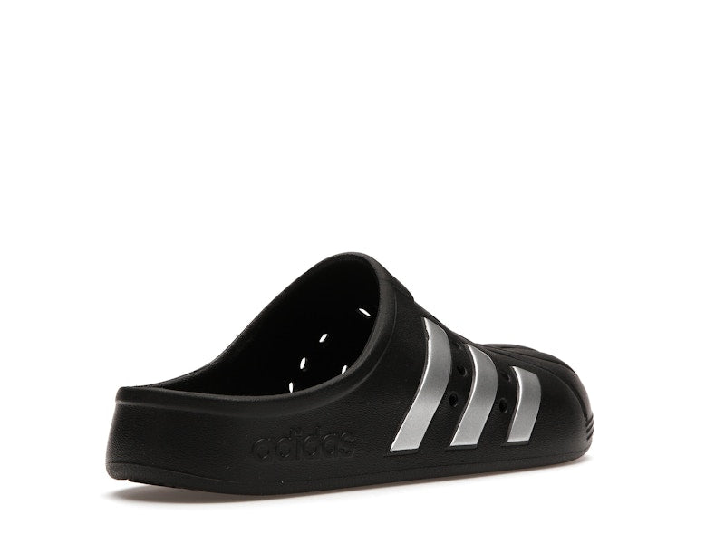 adidas Adilette Clog Black Silver