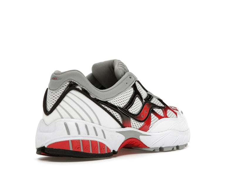 Saucony Grid Web White Grey Red