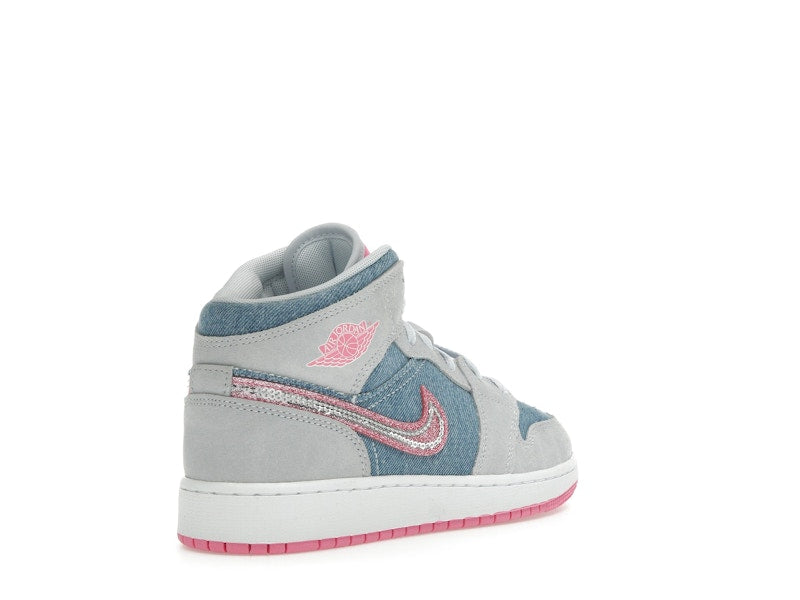 Jordan 1 Mid Denim Sequin (GS)