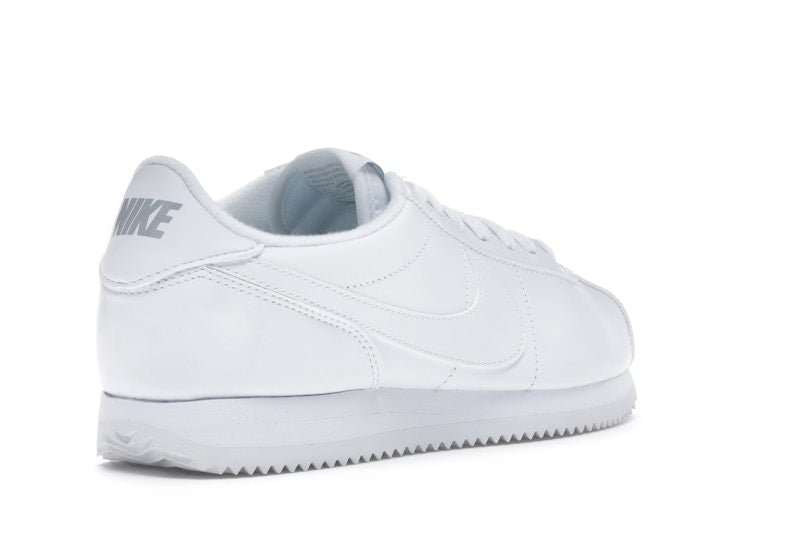 Nike Cortez Basic Leather White White-Wolf Grey-Mtllc Silver