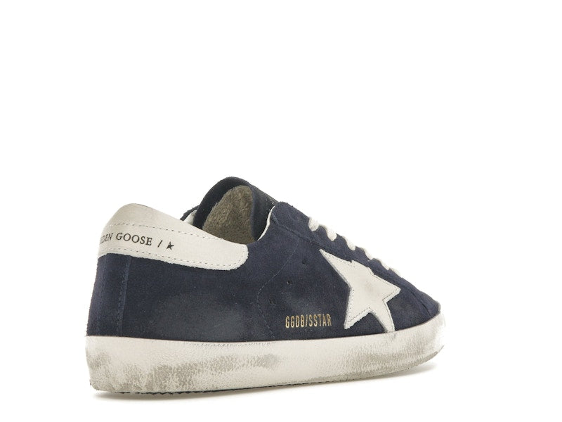 Golden Goose Super-Star Navy Suede White