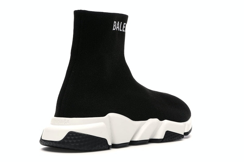 Balenciaga Speed Sock Slip-On Black White