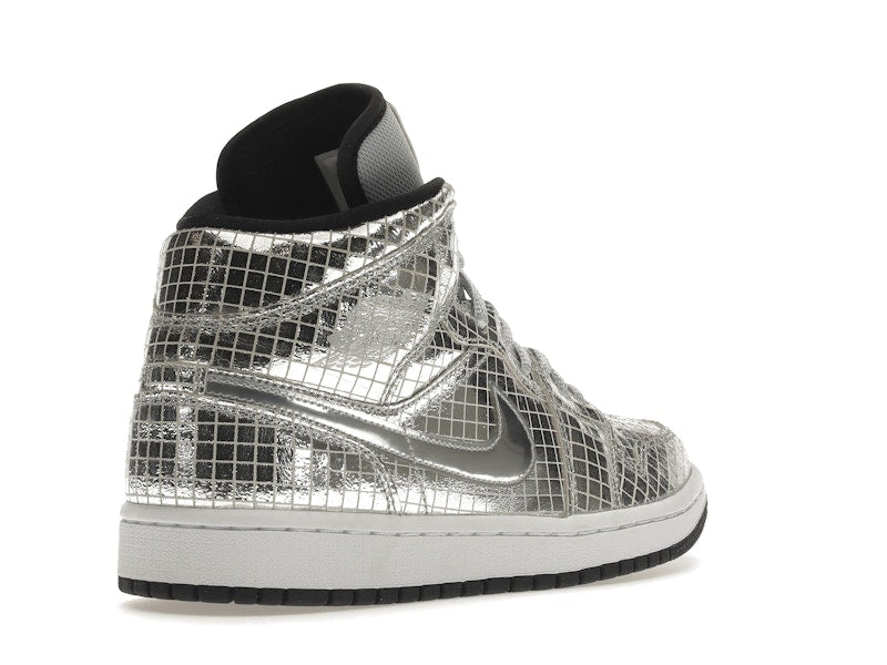 Jordan 1 Mid SE Disco Metallic Silver (Women's)