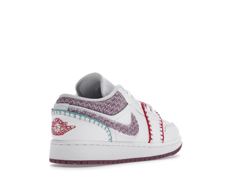 Jordan 1 Low White Light Bordeaux (GS)