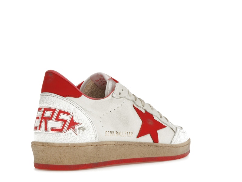 Golden Goose Ball-Star Low White Red