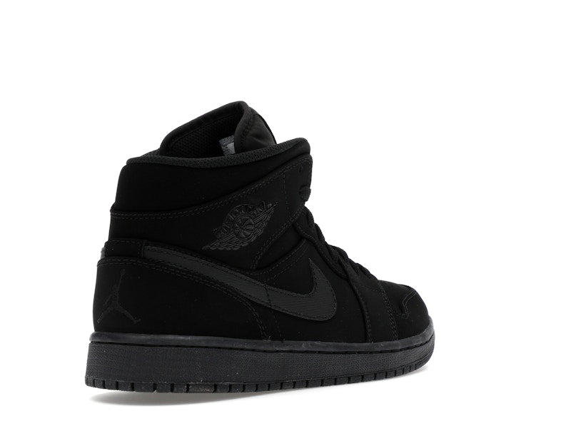 Jordan 1 Mid Black Black White
