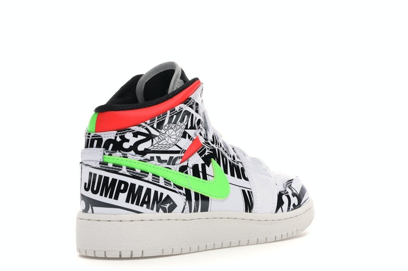 Jordan 1 Mid All Over Logos (GS)