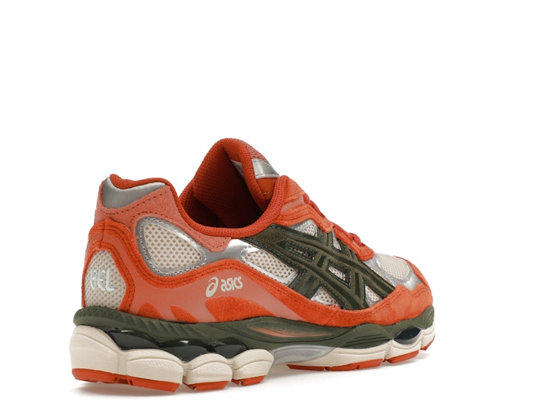 ASICS Gel-NYC Oatmeal Forest Green Orange