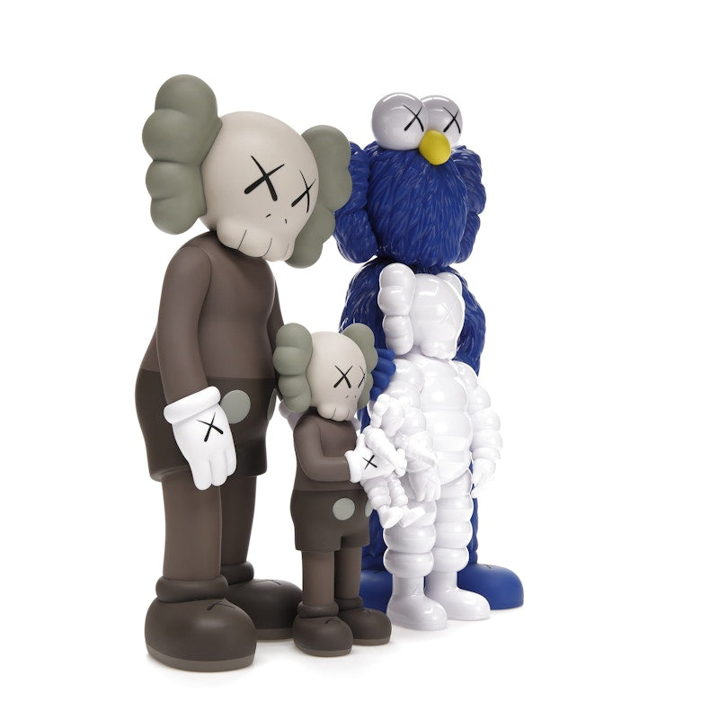KAWS Family Vinyl Figures Brown/Blue/White