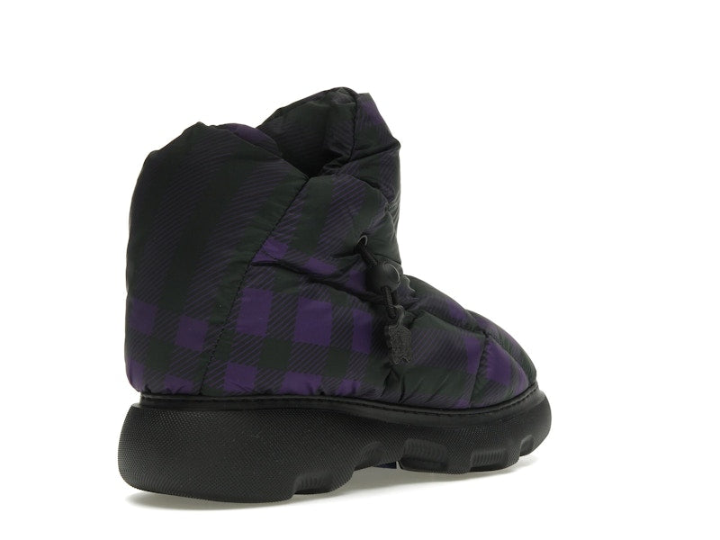 Burberry Check Pillow Boot Black Purple (Women's)