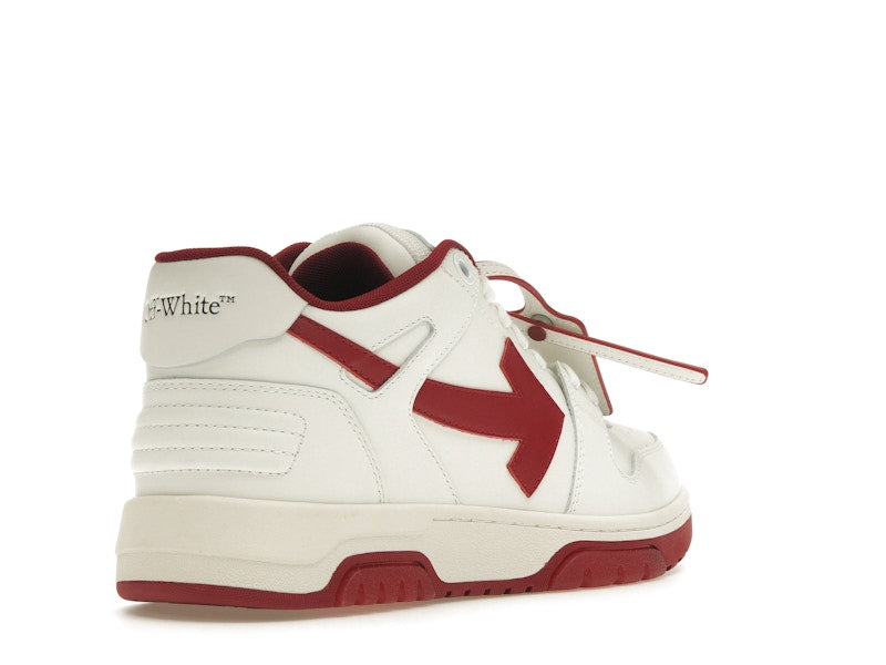 OFF-WHITE Out Of Office OOO Low Tops White Red White Tag