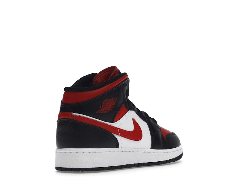 Air Jordan 1 Mid Black Fire Red (GS)