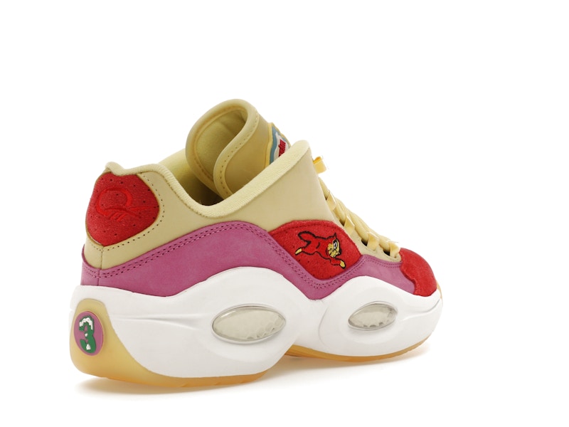 Reebok Question Low BBC Ice Cream Running Dog Yellow Red