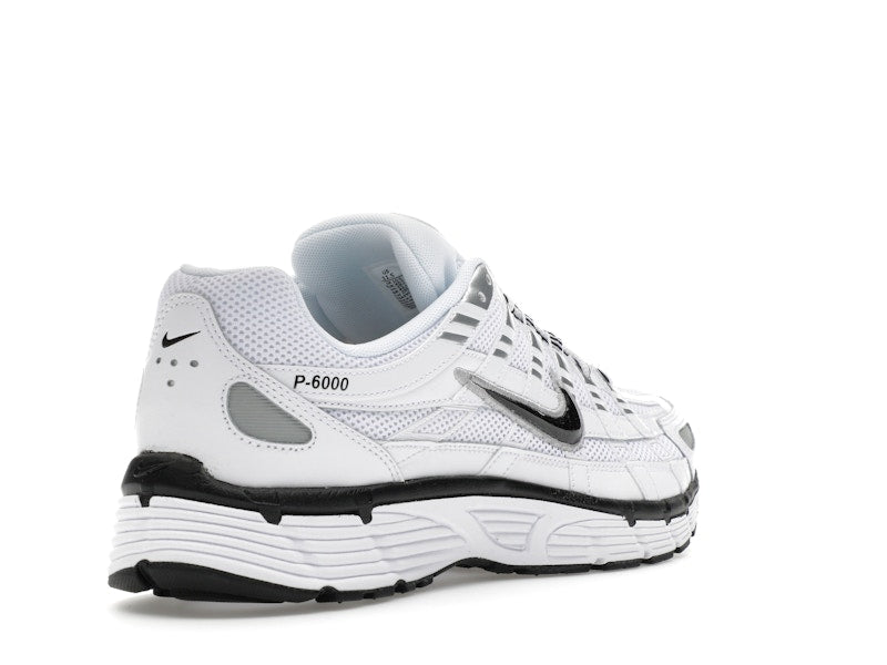Nike P-6000 White Metallic Silver Black