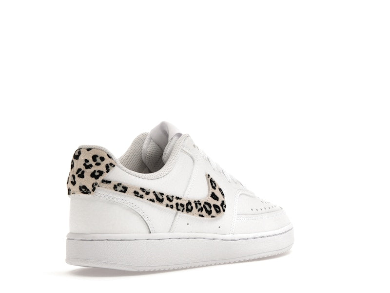 Nike Court Vision Low Leopard Swoosh White (Women's)