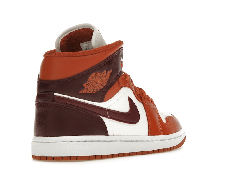 Jordan 1 Mid Dusty Peach Night Maroon (Women's)