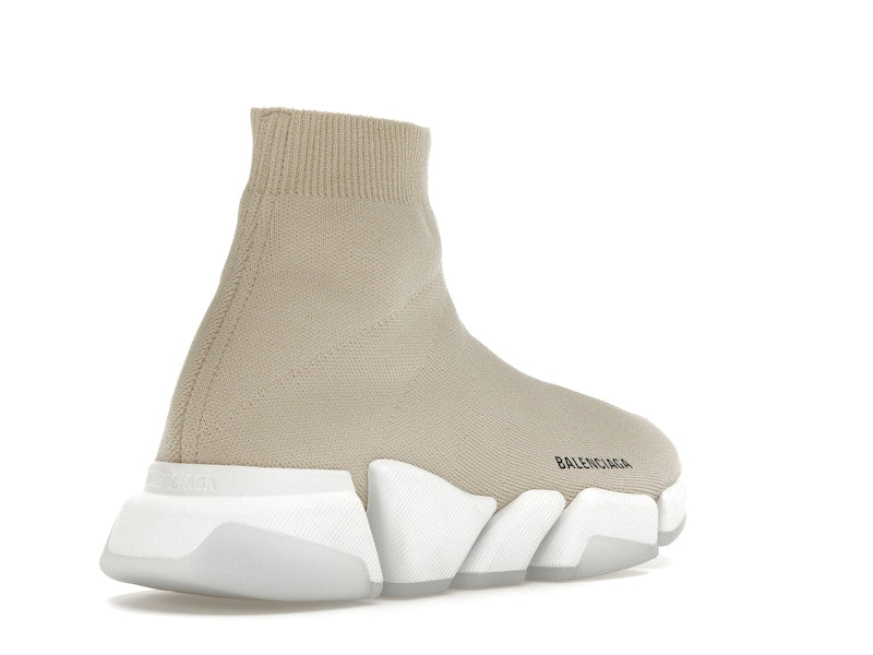 Balenciaga Speed 2.0 Recycled Sole Transparent Sole Beige
