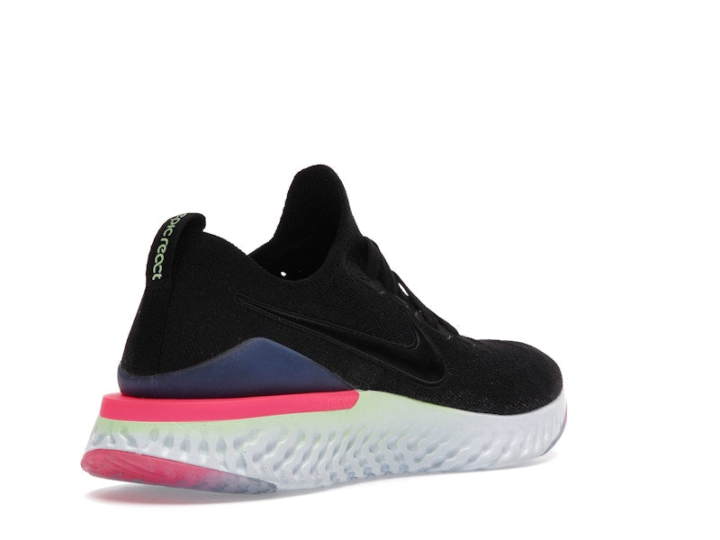 Nike Epic React Flyknit 2 Black Sapphire Hyper Pink