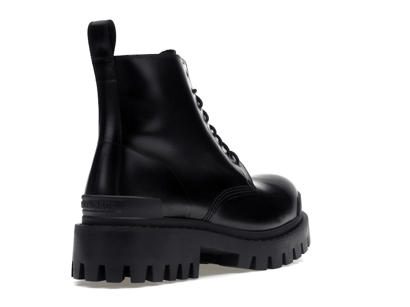 Balenciaga Strike 20mm Lace Up Boot Black