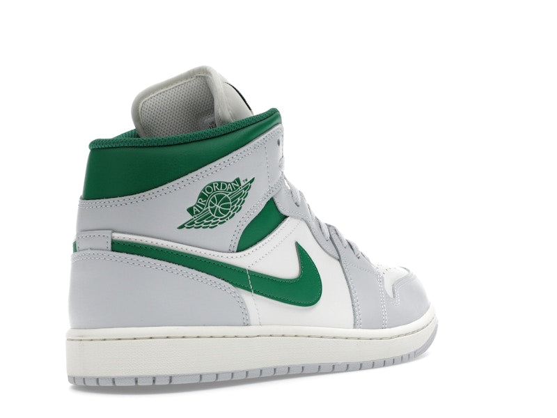 Jordan 1 Mid White Pure Platinum Pine Green