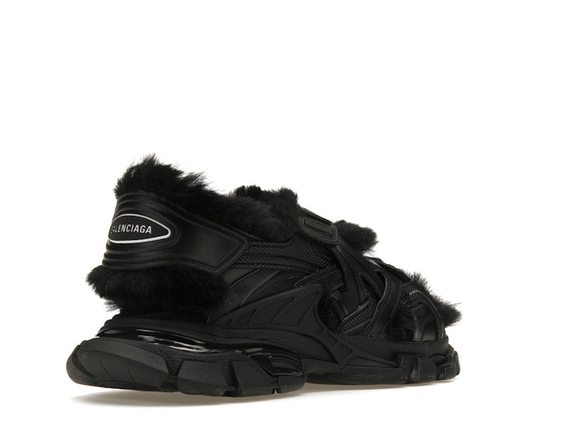 Balenciaga Track Sandal Fake Fur Black
