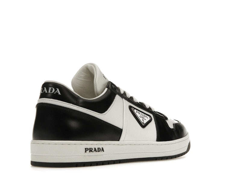 Prada Downtown Low Top Sneakers Leather White Black