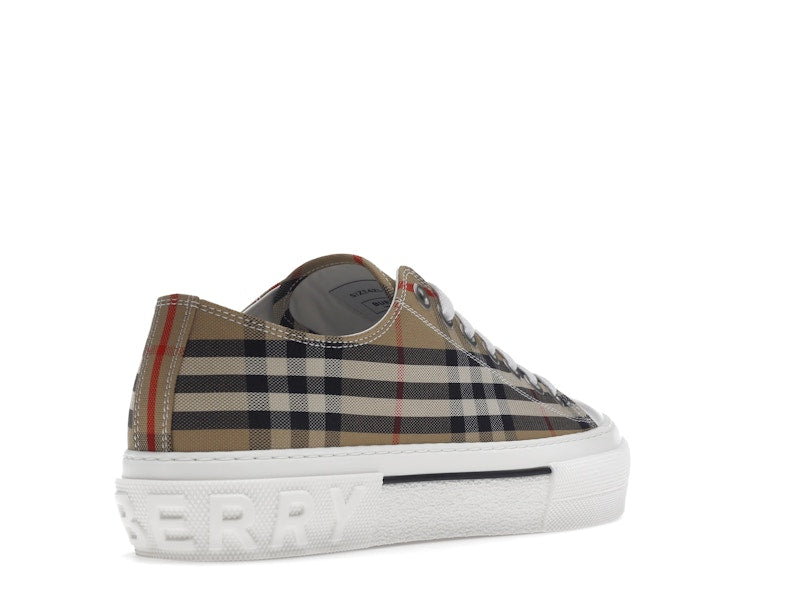 Burberry Vintage Check Cotton Sneakers Archive Beige White