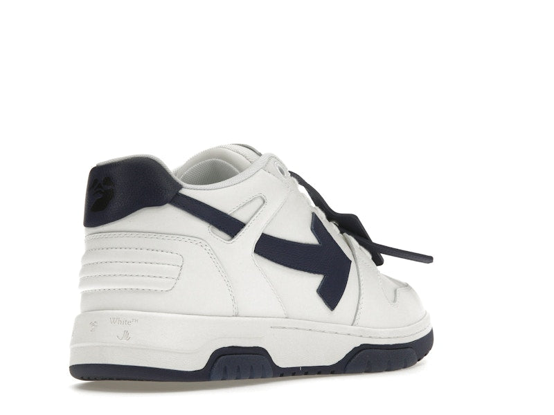 OFF-WHITE Out Of Office OOO Low Tops White Navy Blue