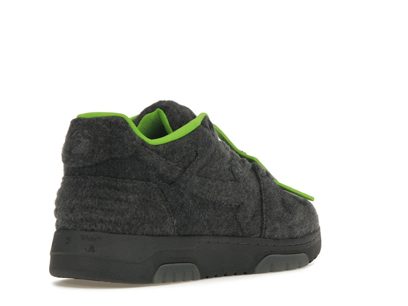 OFF-WHITE Out Of Office "OOO" Low Tops Grey Green Wool