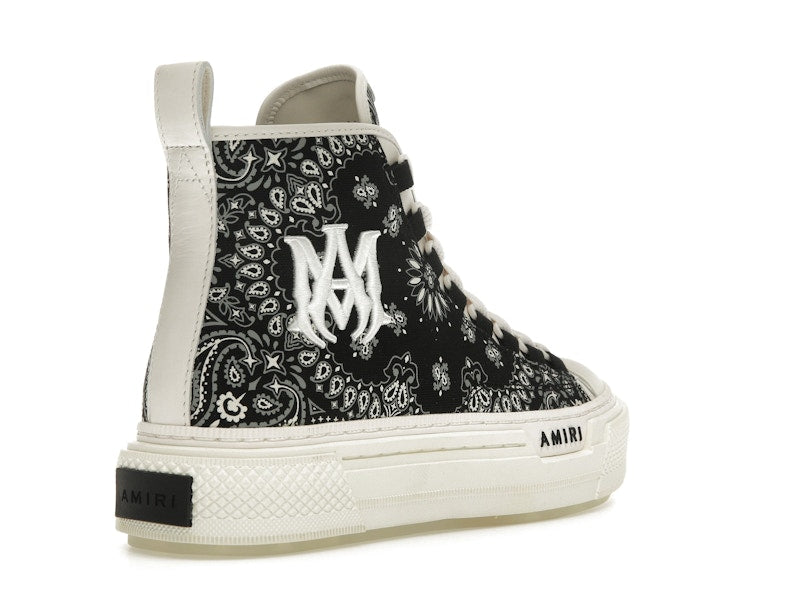 AMIRI Bandana Court Hi-top Sneaker Black White (Women's)