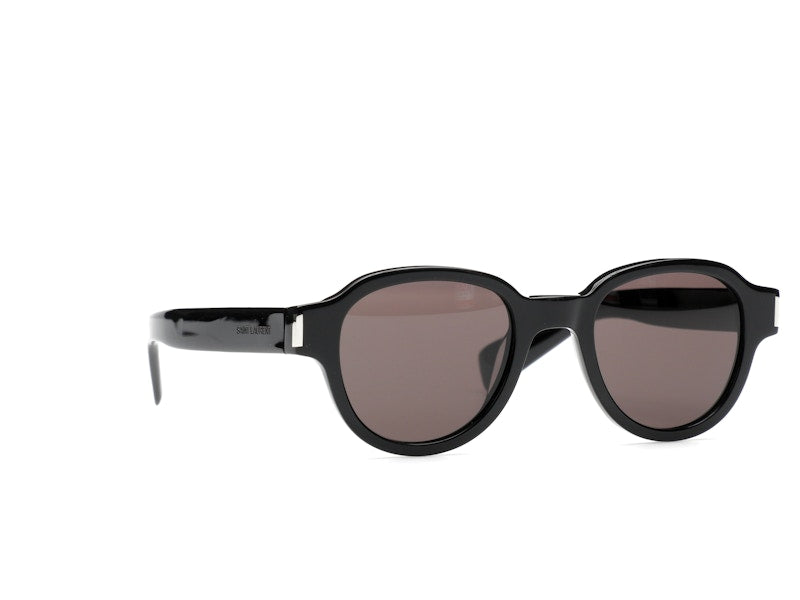 Saint Laurent Round-Frame Acetate Sunglasses Black/Black/Black (SL546-30013743-001)