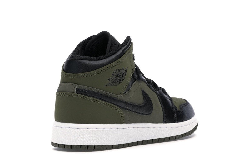 Jordan 1 Mid Olive Canvas Black (GS)