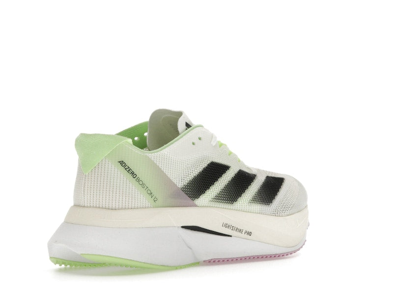 adidas Adizero Boston 12 Cloud White Core Black Green Spark